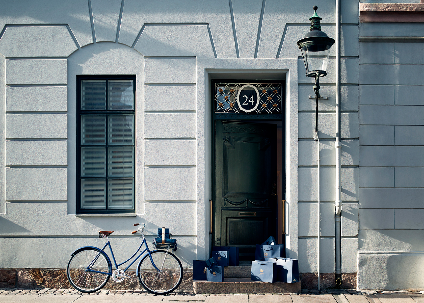 Parcels in front of a house